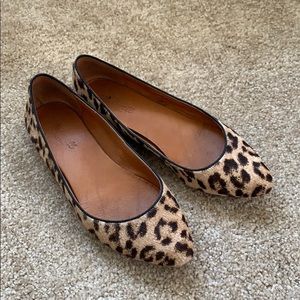 Madewell 8.5 pony hair leopard flats